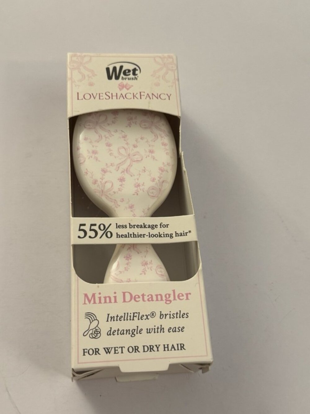 LoveShackFancy x Target Wet Brush Mini Detangler Hair Brush Couqette Bow HG1